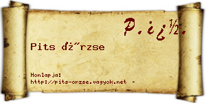 Pits Örzse névjegykártya